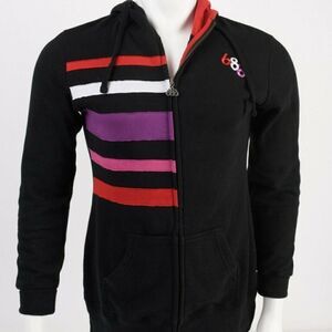 686 Womens Hoodie Sweatshirt S Black Full Zipper